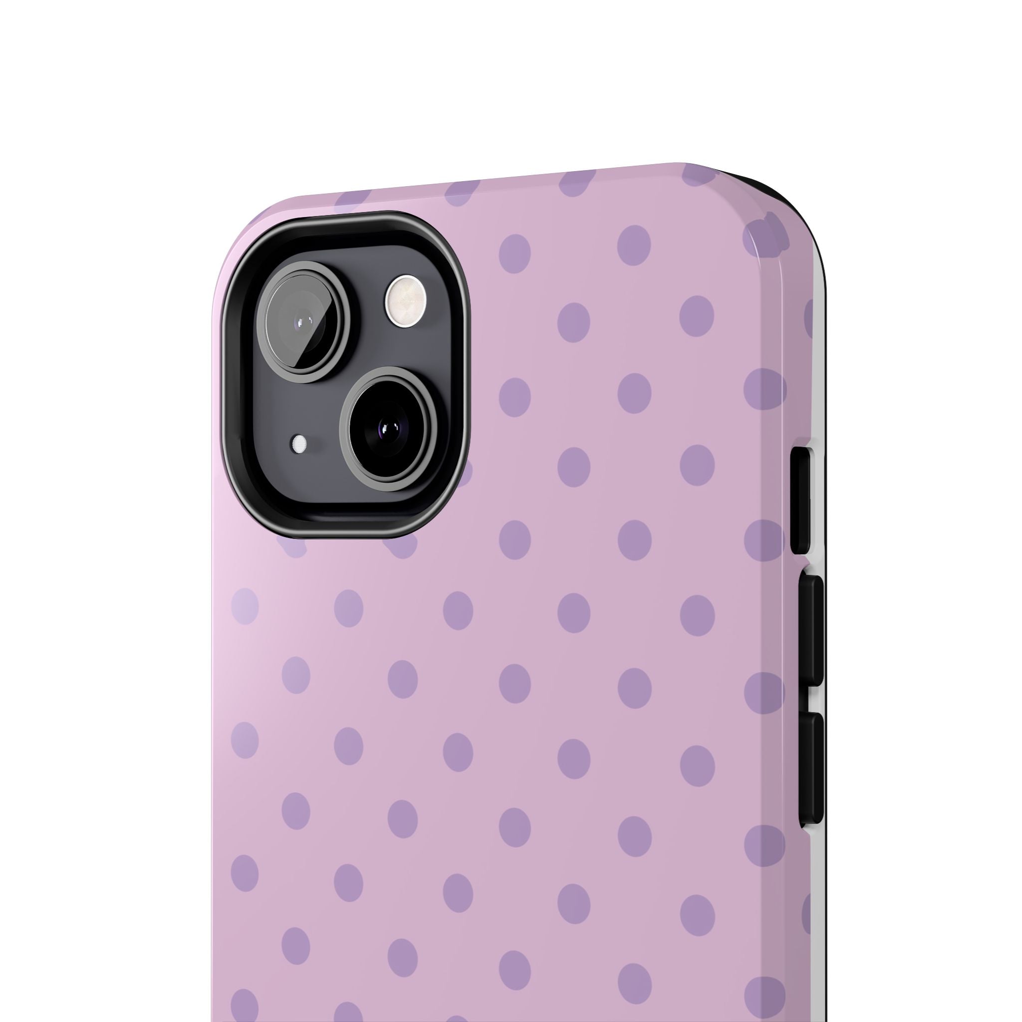 Purple Polka Dot Tough Phone Case — Durable Protective Phone Cover