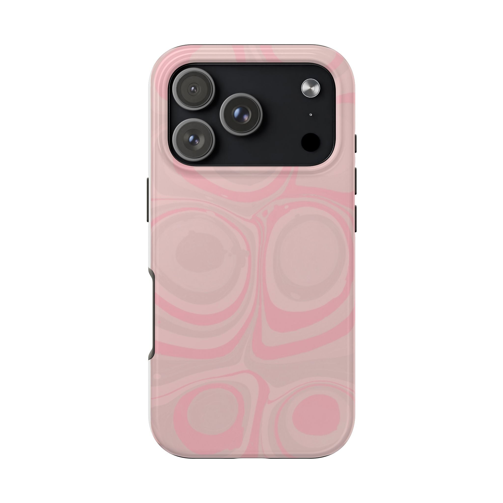 Pink Swirl Tough Phone Case — Protective Marbleized iPhone Cover