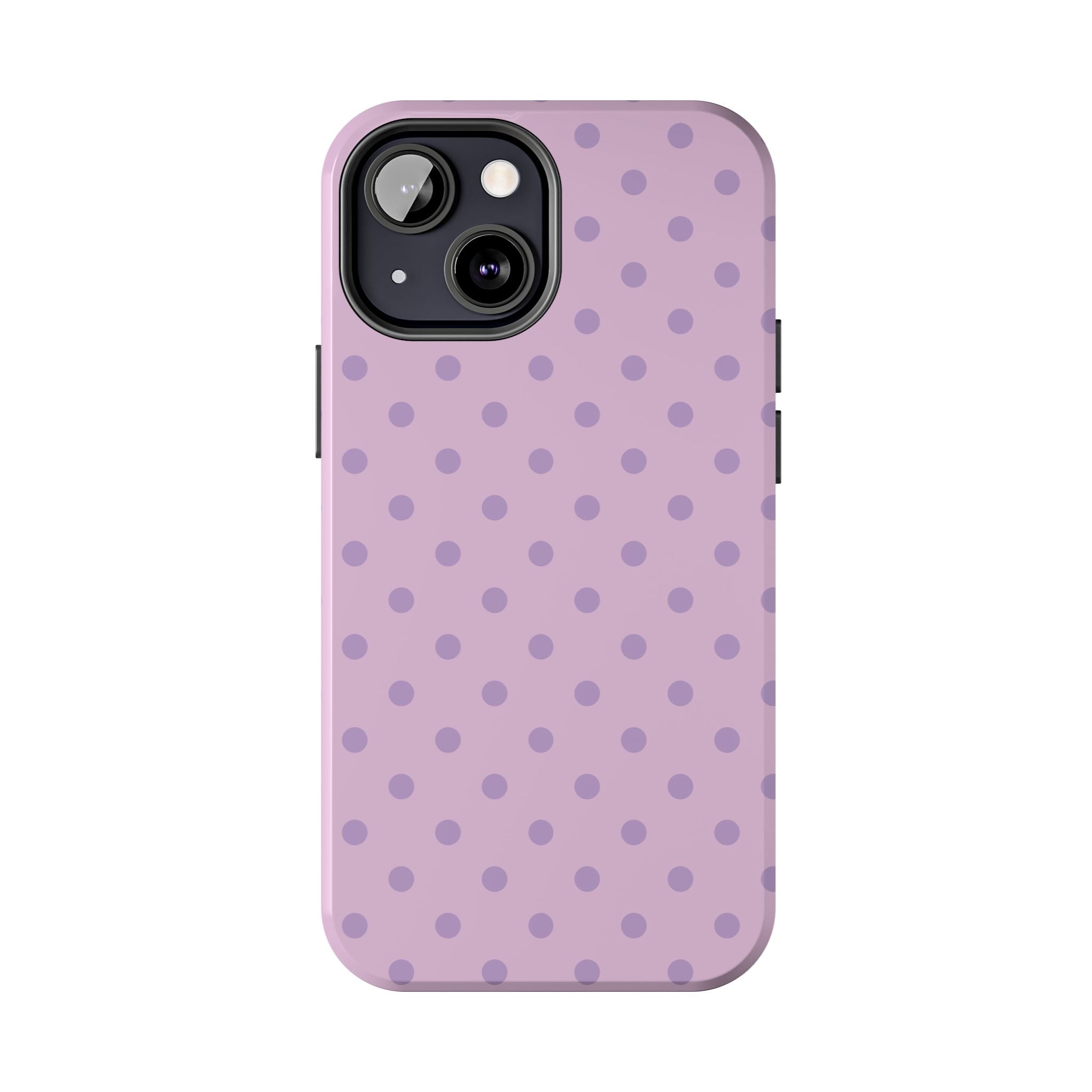 Purple Polka Dot Tough Phone Case — Durable Protective Phone Cover