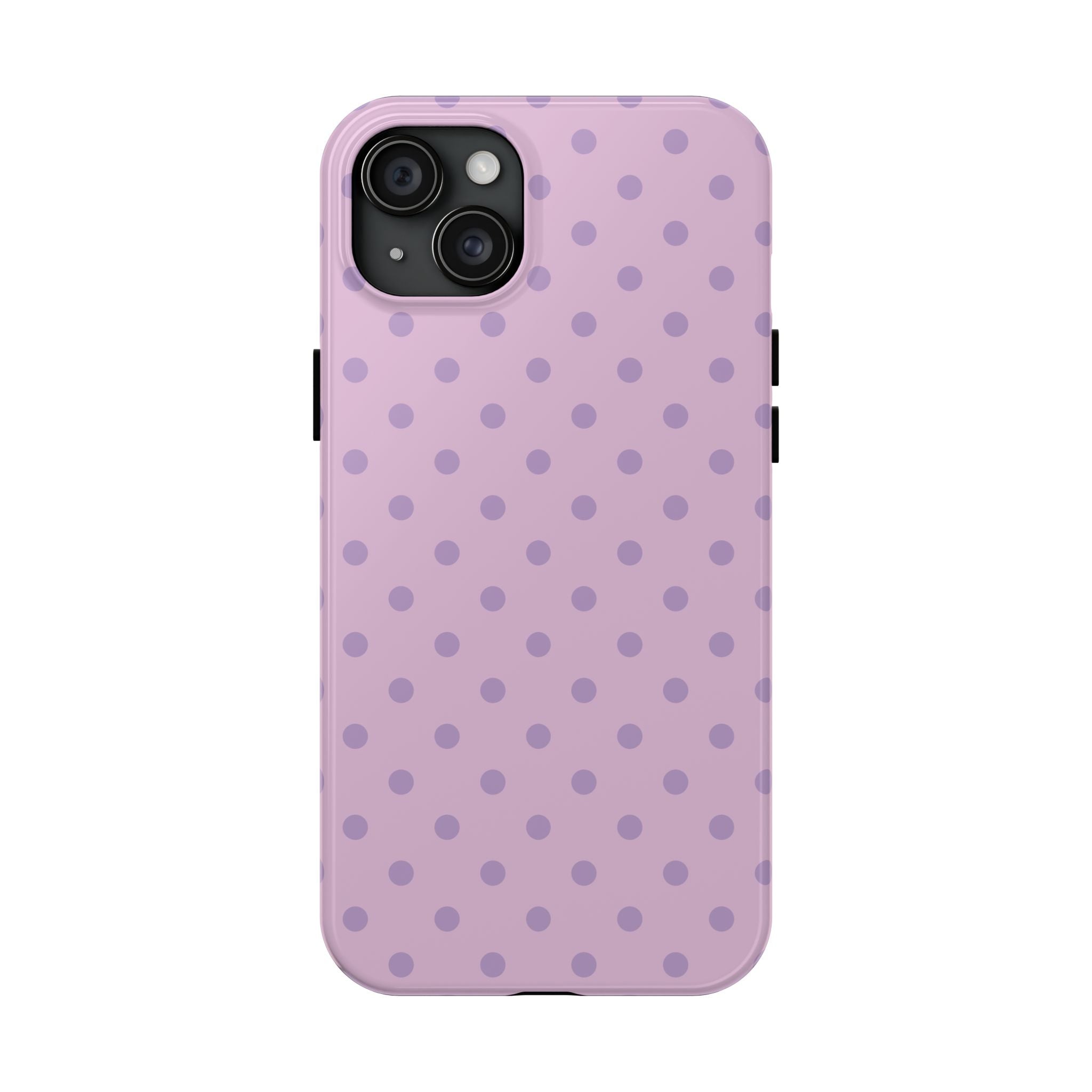 Purple Polka Dot Tough Phone Case — Durable Protective Phone Cover
