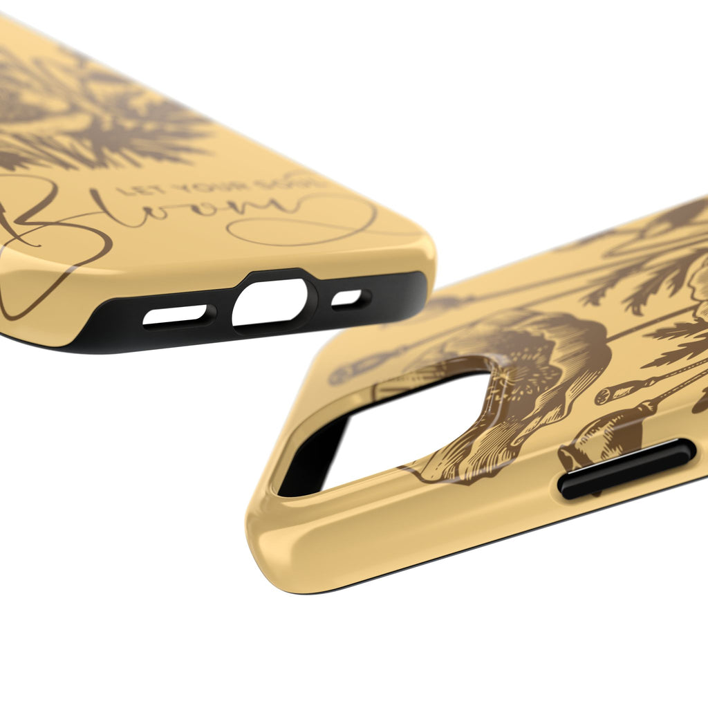 Let Your Soul Bloom Tough Phone Case — Floral Protective Phone Cover