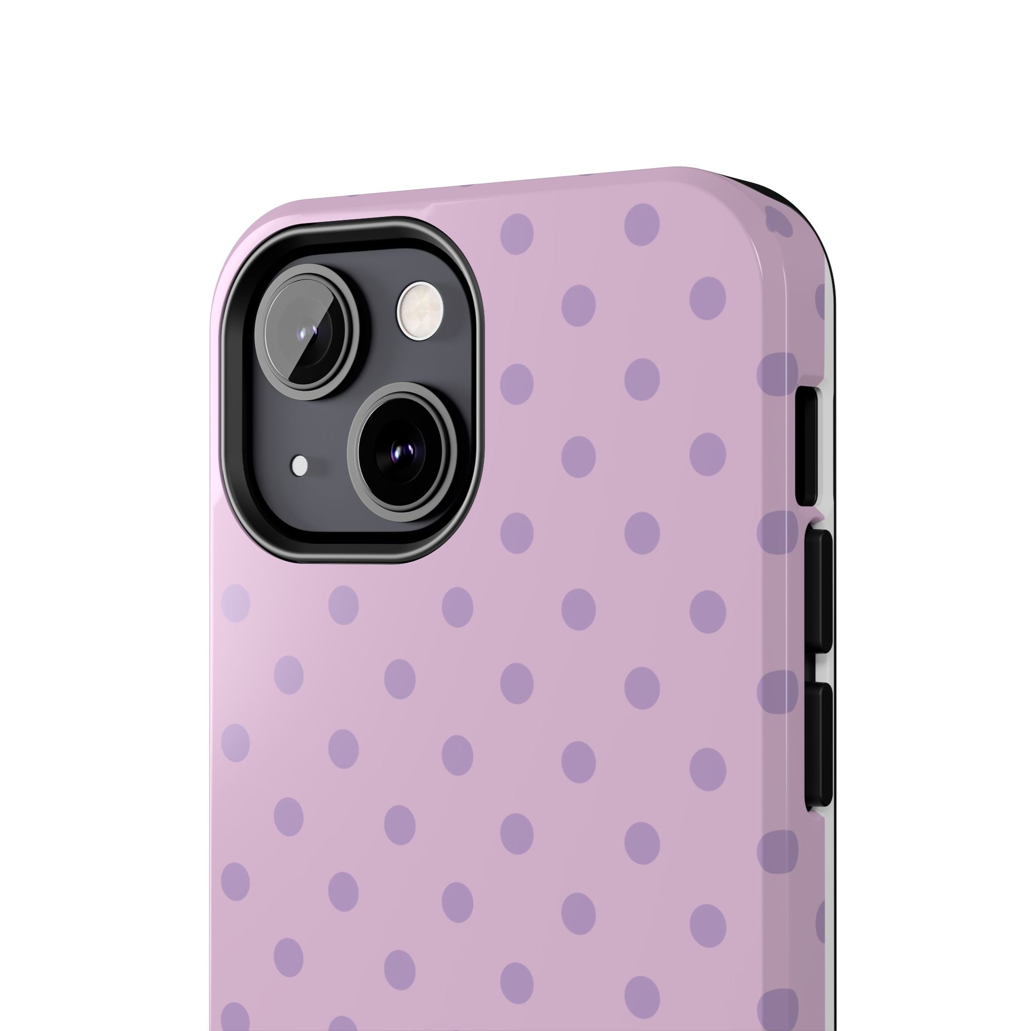 Purple Polka Dot Tough Phone Case — Durable Protective Phone Cover